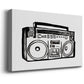 Boombox Sketch Premium Gallery Wrapped Canvas - Ready to Hang