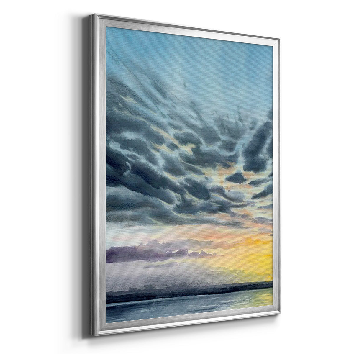 Anastasia Island Sunset I - Modern Framed Canvas Print