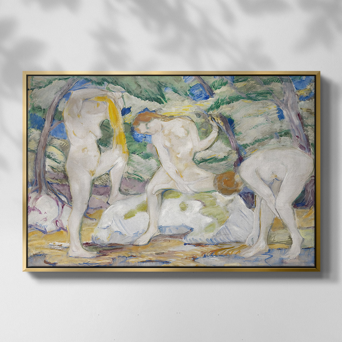 Bathing Women, 1910 - Floater Framed Canvas Print