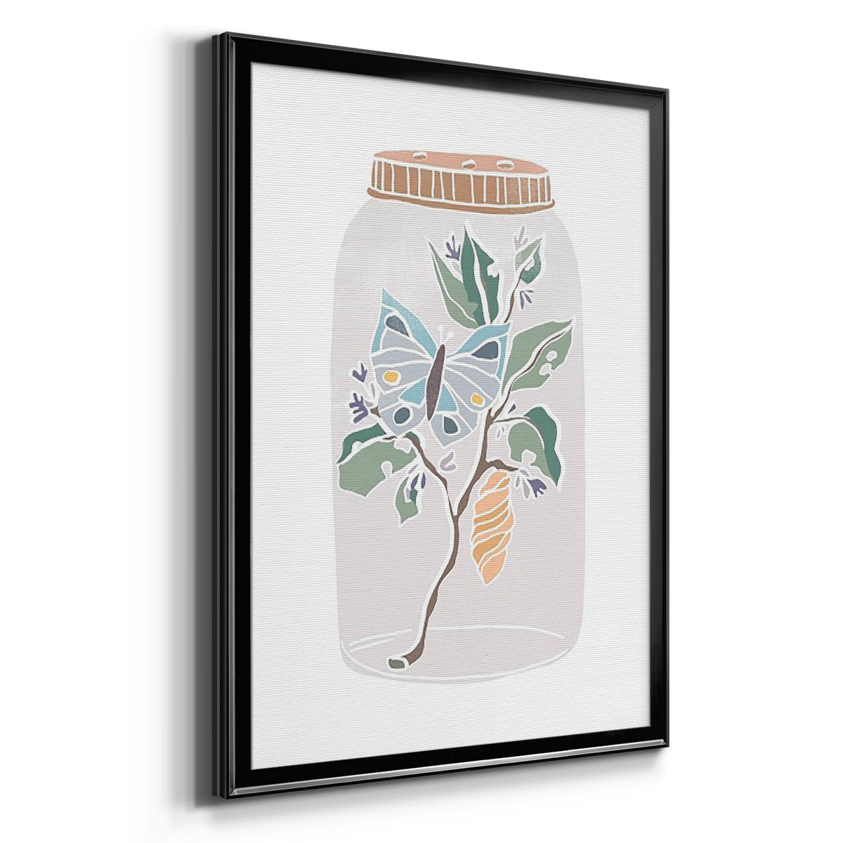 Nature Jar II - Modern Framed Canvas Print