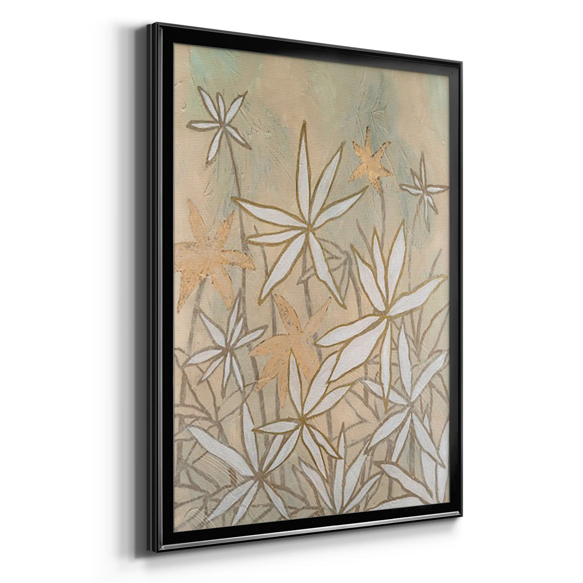 Embellished Starburst Bloom I - Modern Framed Canvas Print