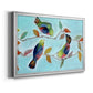 Bitty Birds I - Modern Framed Canvas Print
