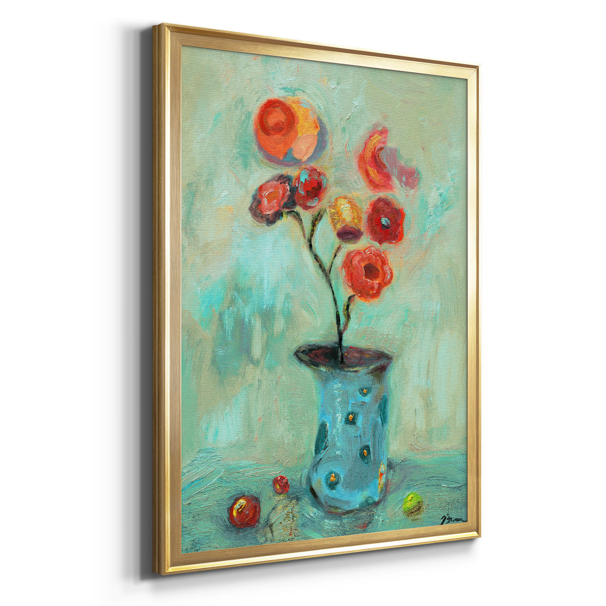 Orange Pop - Modern Framed Canvas Print