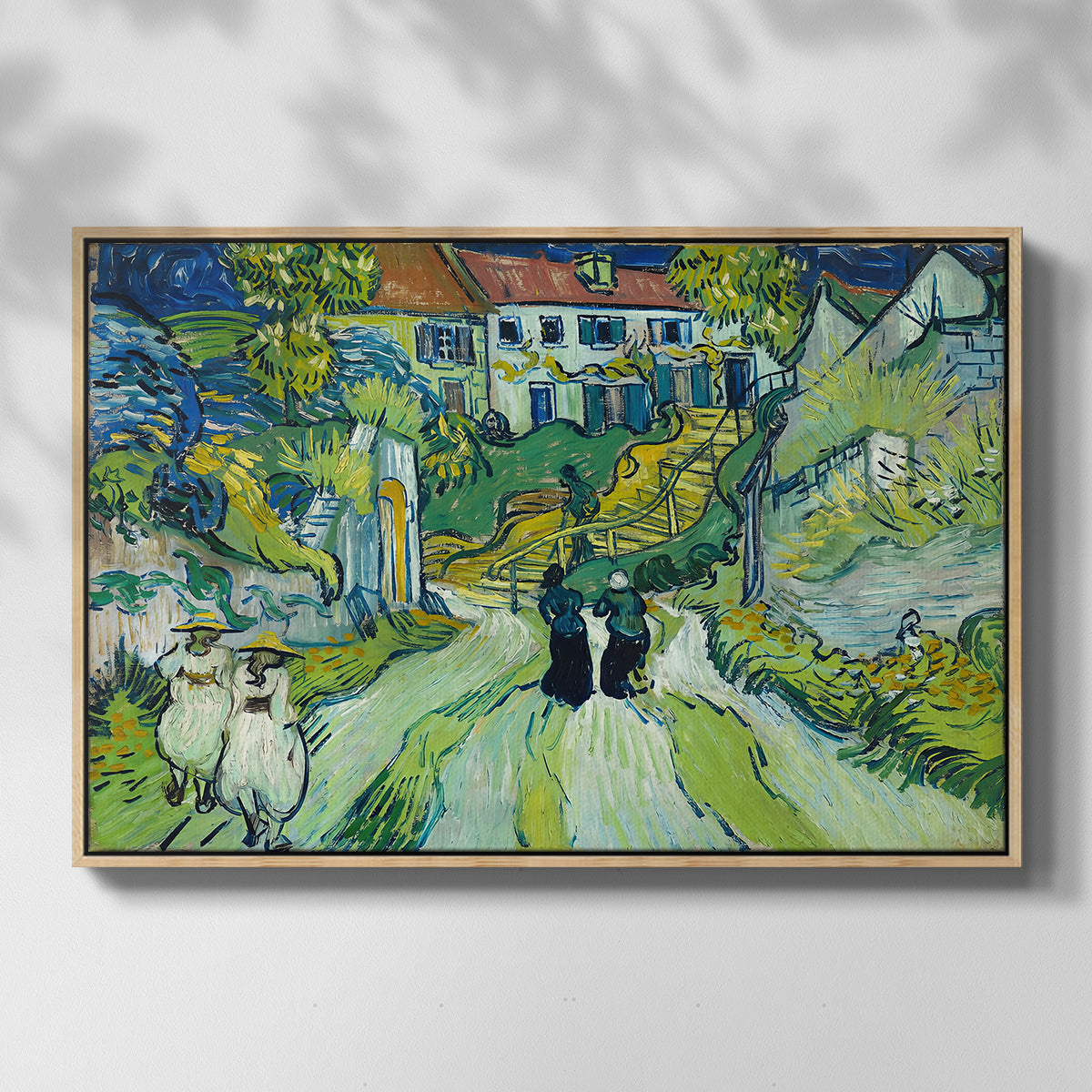 Stairway at Auvers, 1890 - Floater Framed Canvas Print