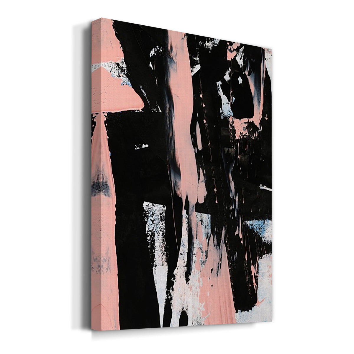 Black & Blush I Premium Gallery Wrapped Canvas - Ready to Hang