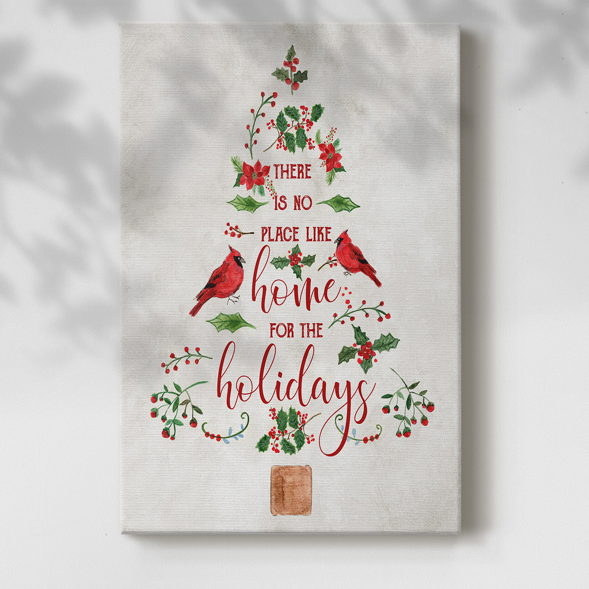 Home for the Holidays Tree - Gallery Wrapped Canvas