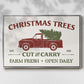 Christmas Farm Sign Collection A - Framed Gallery Wrapped Canvas in Floating Frame