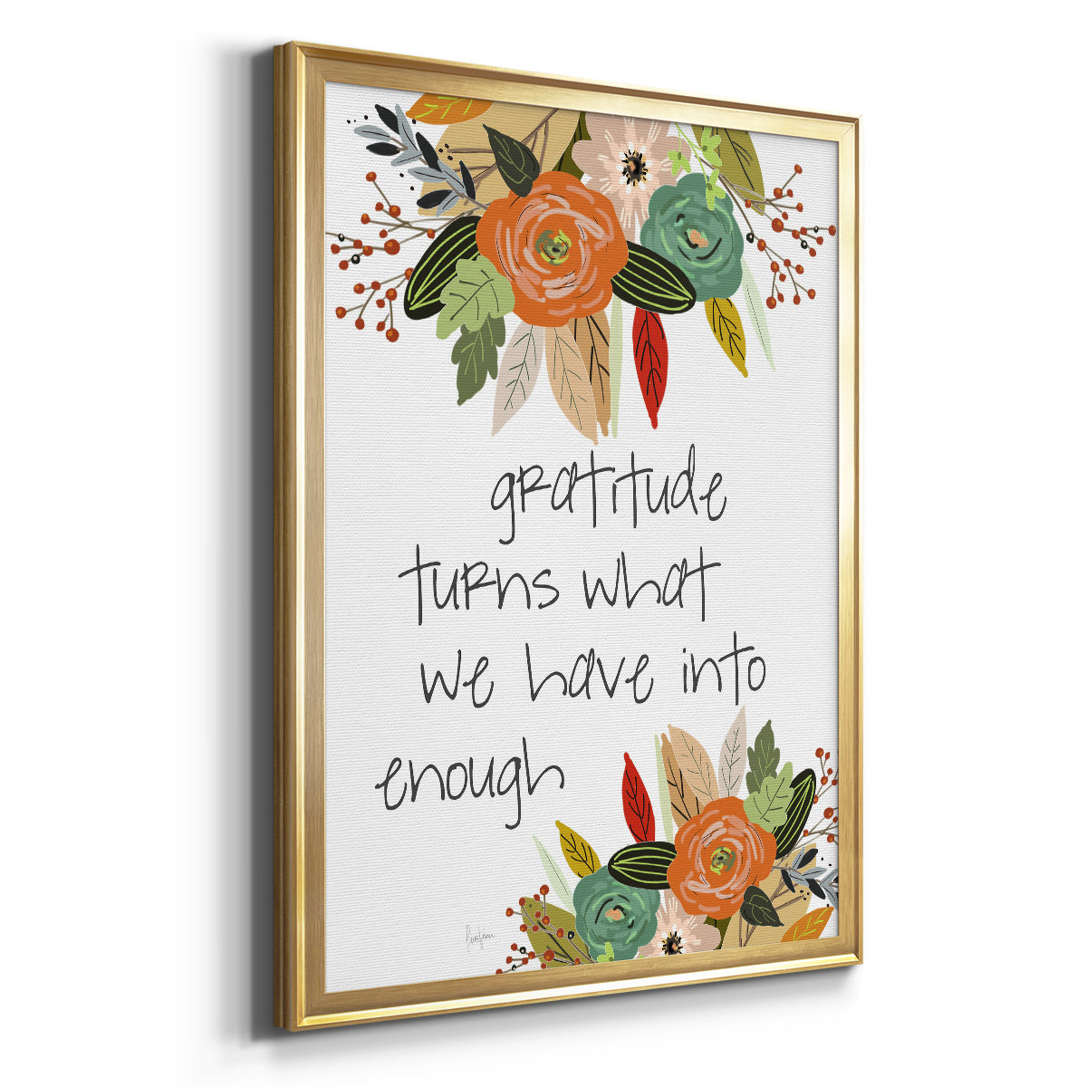 Illustrated Impressions II - Modern Framed Canvas Print