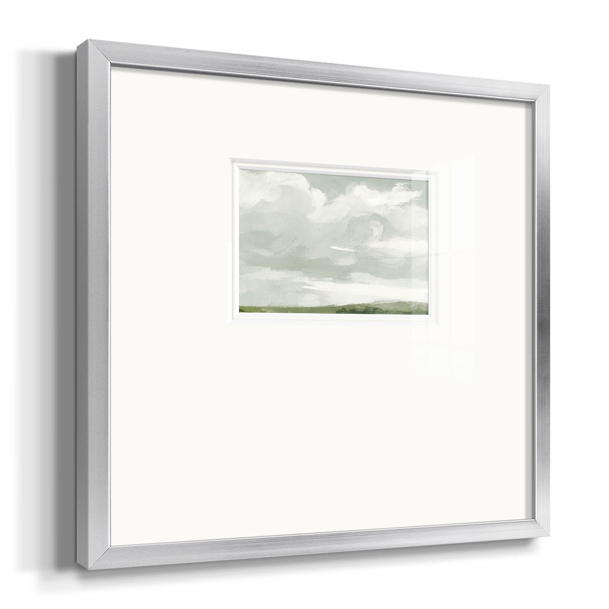 Gray Stone Sky III Premium Framed Print Double Matboard