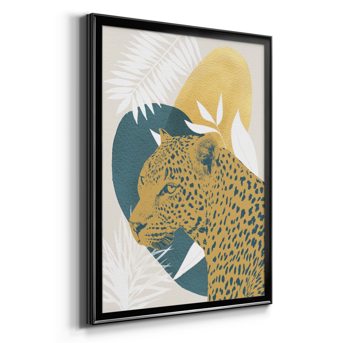 Jungle Cat II - Modern Framed Canvas Print