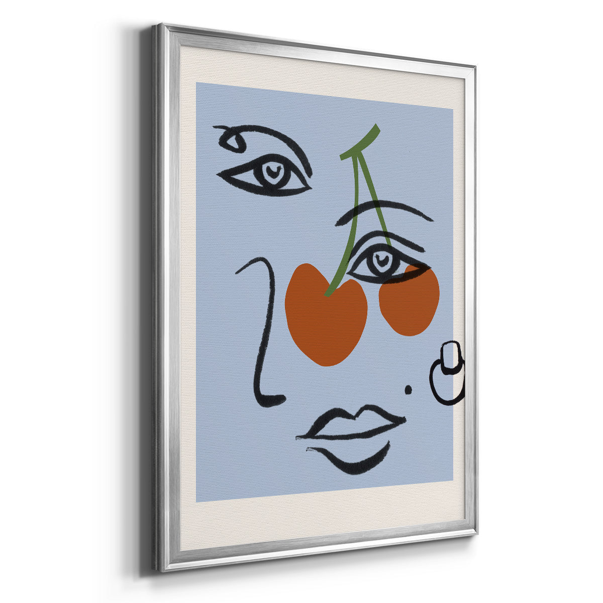 Cherry Baby II - Modern Framed Canvas Print