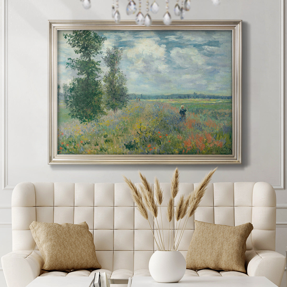 Poppy Field, Argenteuil - Ornate Framed Canvas Print