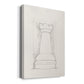 Chess Set Sketch IV Premium Gallery Wrapped Canvas - Ready to Hang