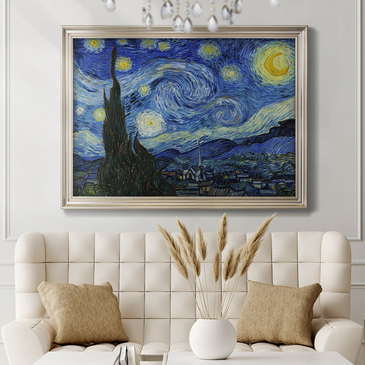 Starry Night - Ornate Framed Canvas Print