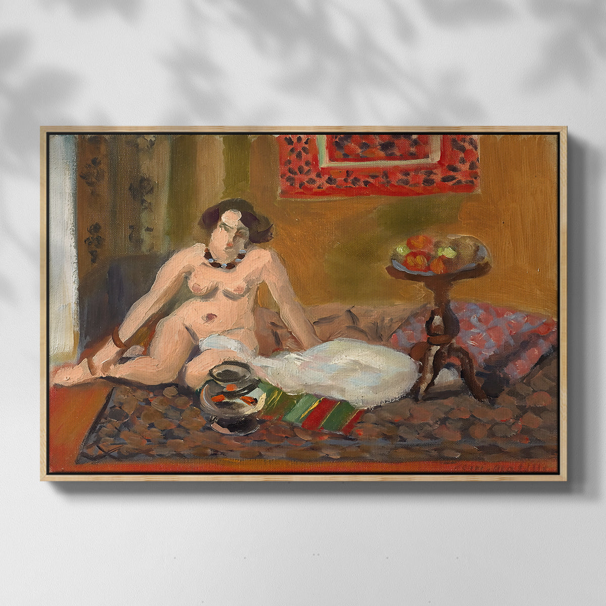 Nude with Goldfish (Nu aux poissons rouges), c. 1922 - Floater Framed Canvas Print