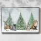 Christmas in the Forest Collection A - Framed Gallery Wrapped Canvas in Floating Frame