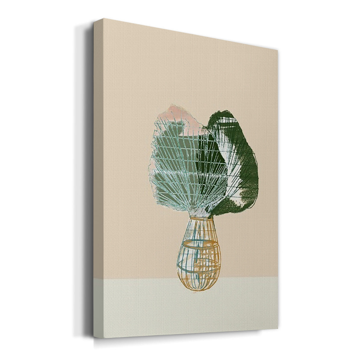 Woven Tropical Leaf II Premium Gallery Wrapped Canvas - Ready to Hang