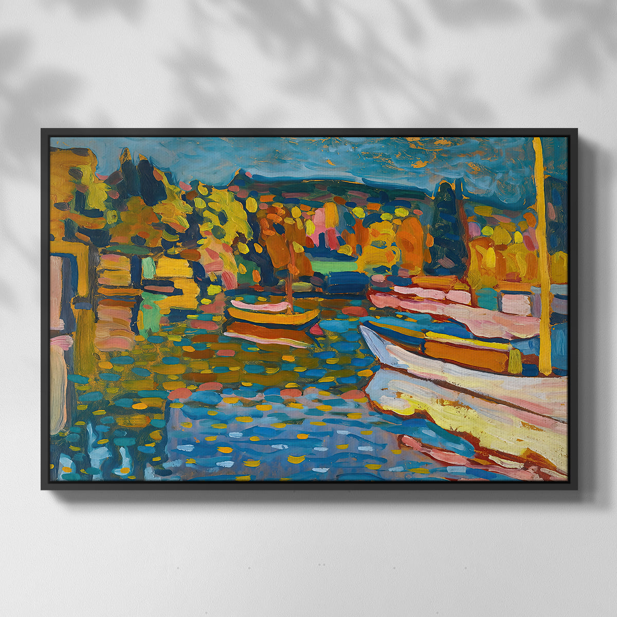 Study for Autumn Landscape with Boats, 1908 - Floater Framed Canvas Print