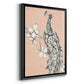 Peacock in Gold I - Modern Framed Canvas Print