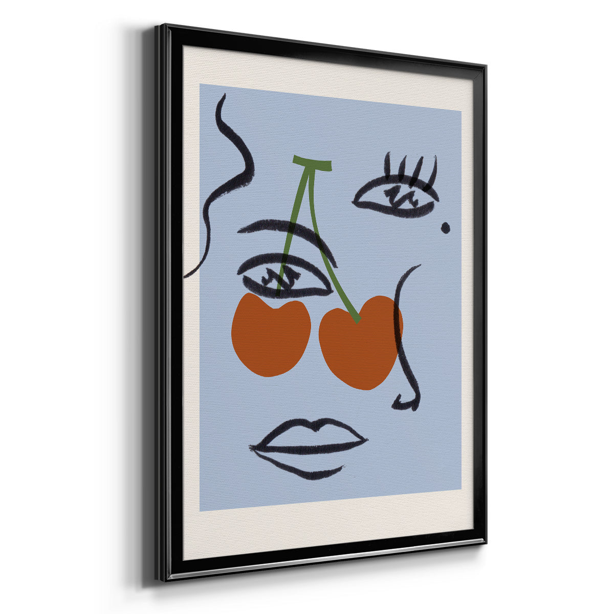 Cherry Baby I - Modern Framed Canvas Print