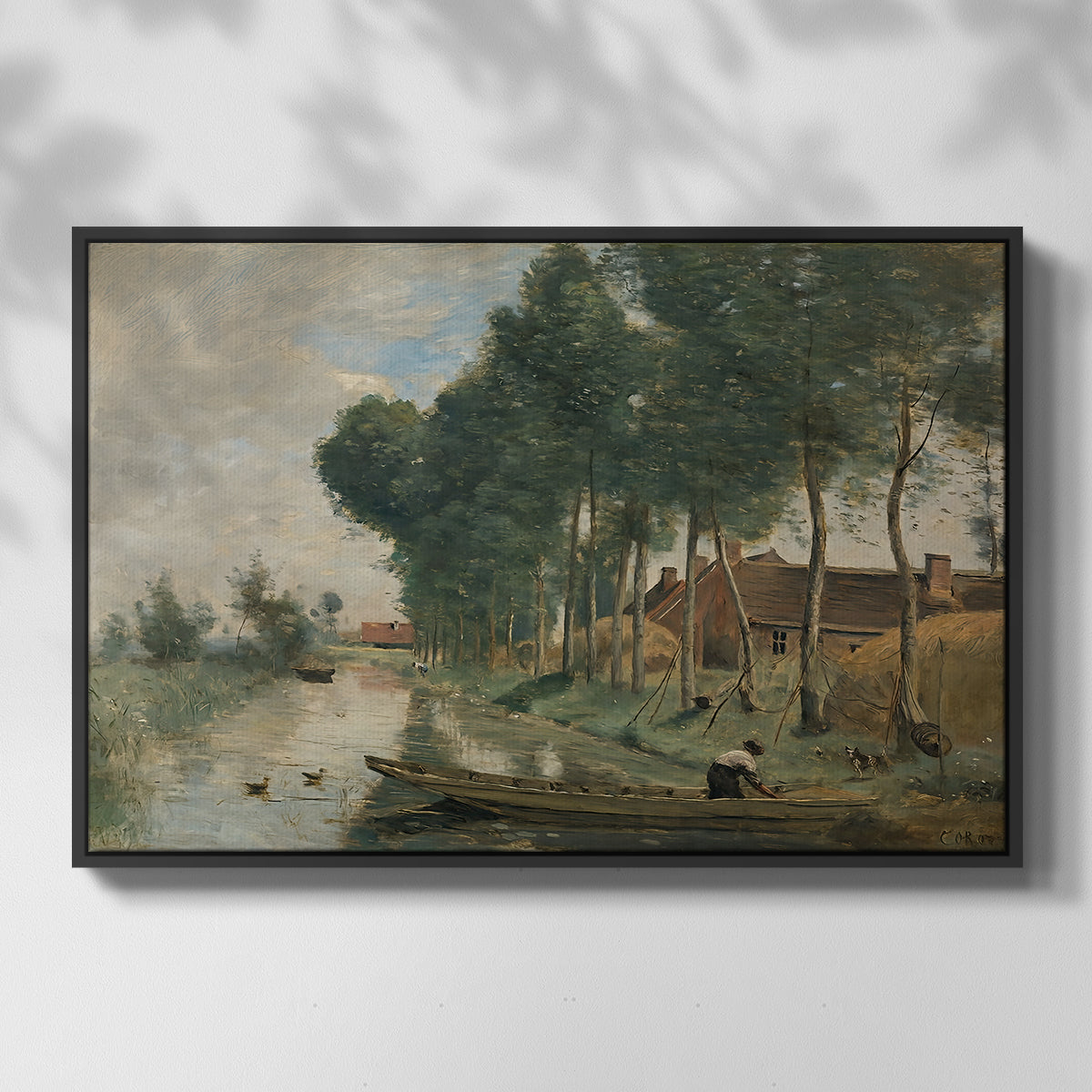 Landscape at Arleux-du-Nord, c. 1871-1874 - Floater Framed Canvas Print