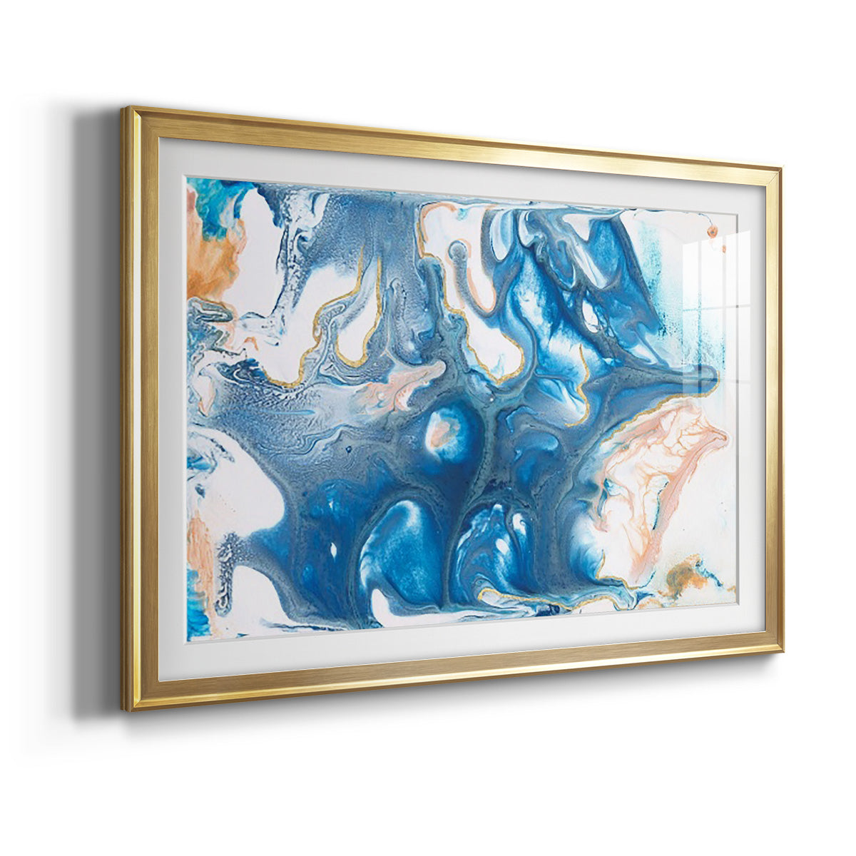 Dancing Blue II Premium Framed Print - Ready to Hang