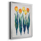 Tulips in a Row I - Modern Framed Canvas Print