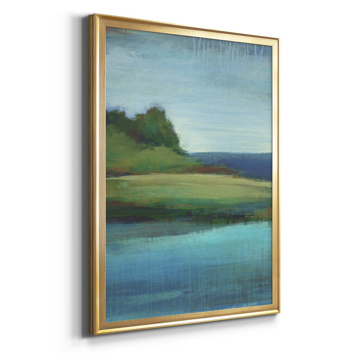 Silent Lakeside I - Modern Framed Canvas Print