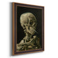 Head of a Skeleton with a Burning Cigarette - Ornate Framed Canvas Print