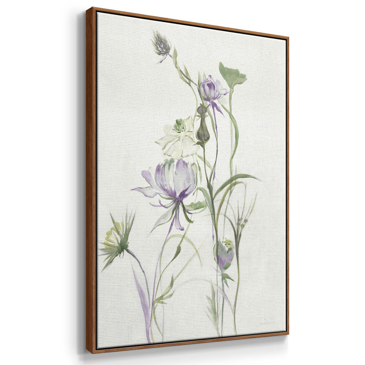 Late Summer Wildflowers II V30 - Framed Premium Gallery Wrapped Canvas L Frame - Ready to Hang