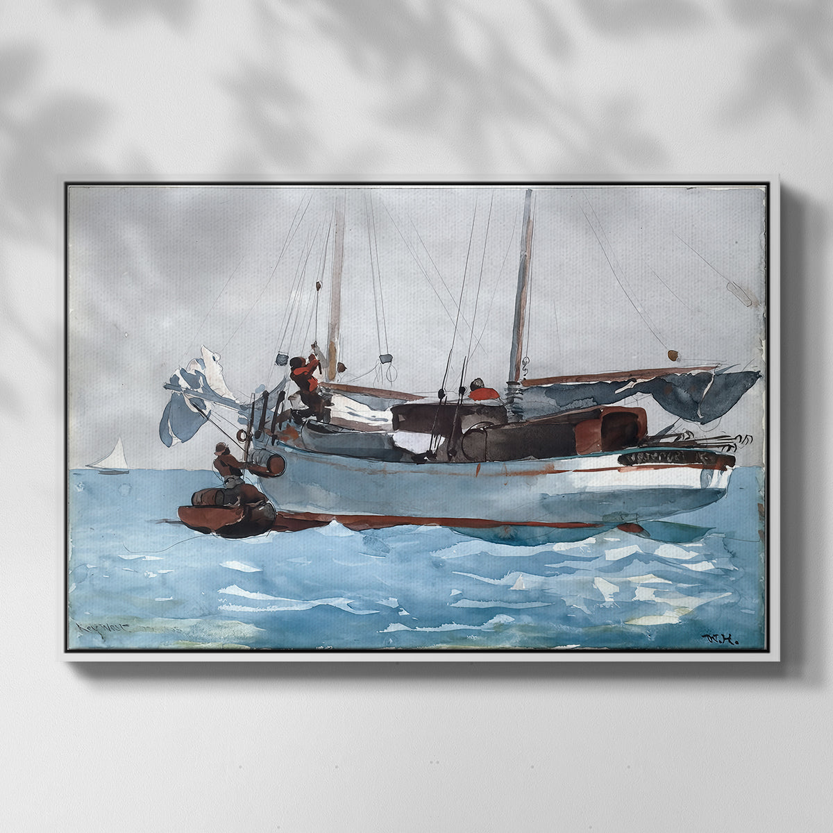 Taking on Wet Provisions, 1903 - Floater Framed Canvas Print