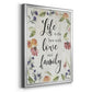 Life is the Best - Modern Framed Canvas Print