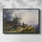 An Alpine Farm on the Untersberg, 1835 - Floater Framed Canvas Print