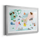 Animal Map - Modern Framed Art Print