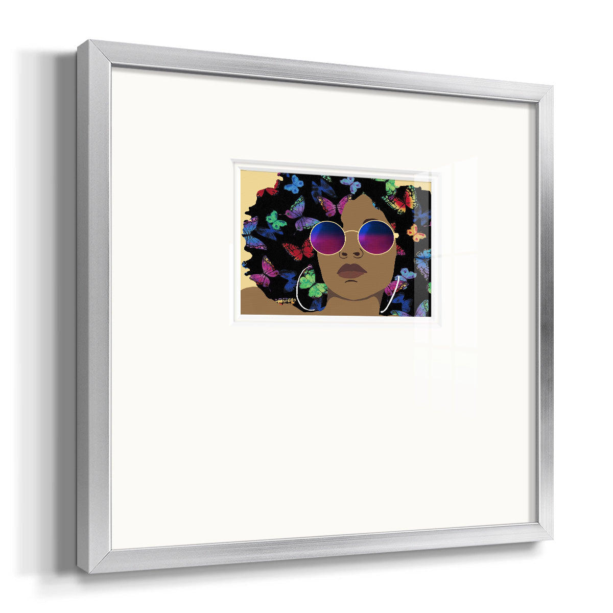 Butterfly Diva I Premium Framed Print Double Matboard