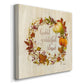 Thankful Pumpkin Wreath - Canvas Art Print