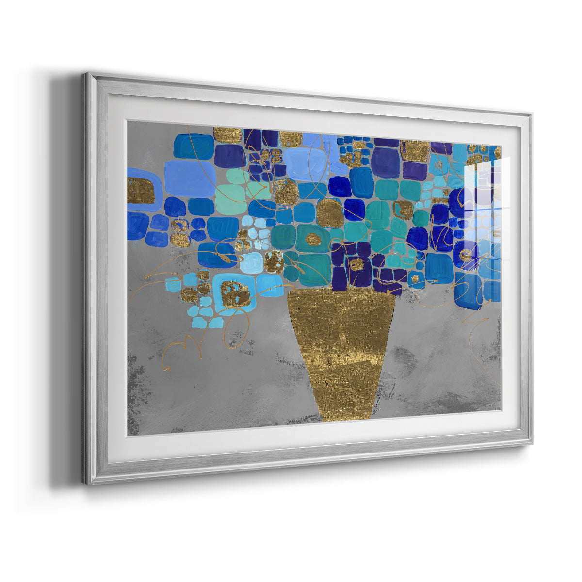 Blue Love - Modern Framed Art Print