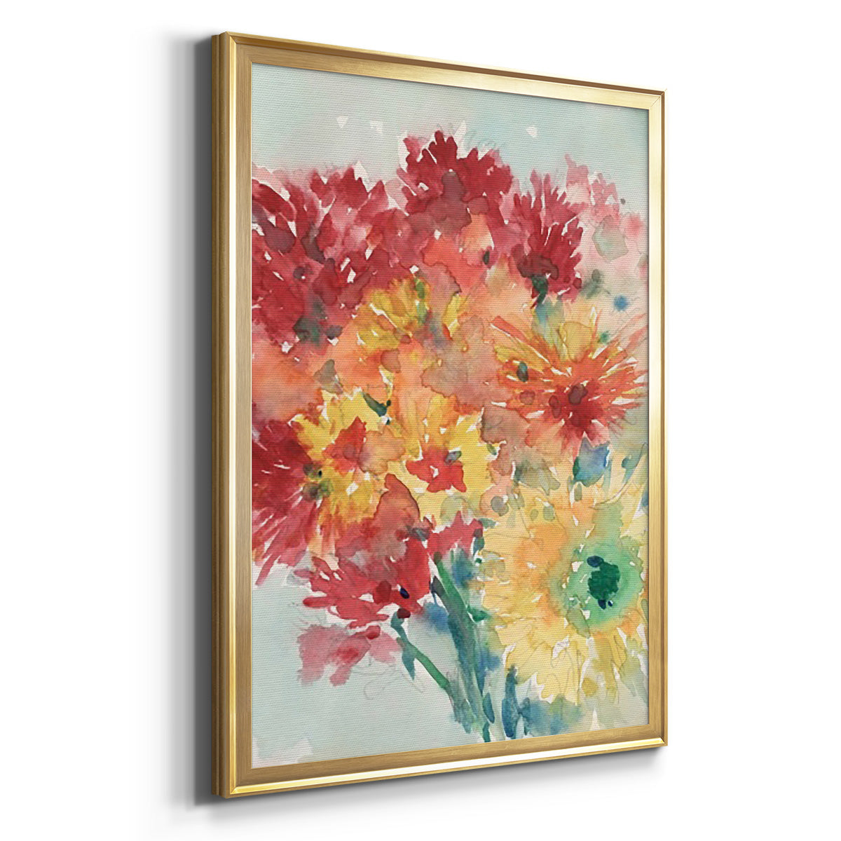 Floral Treats II - Modern Framed Canvas Print