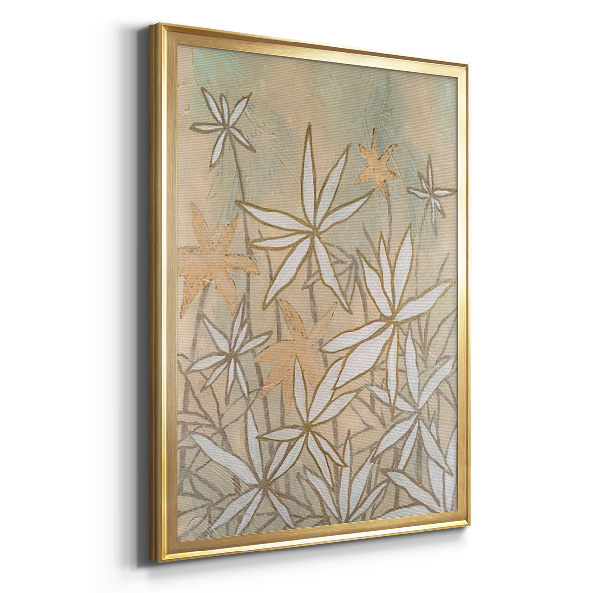 Embellished Starburst Bloom I - Modern Framed Canvas Print