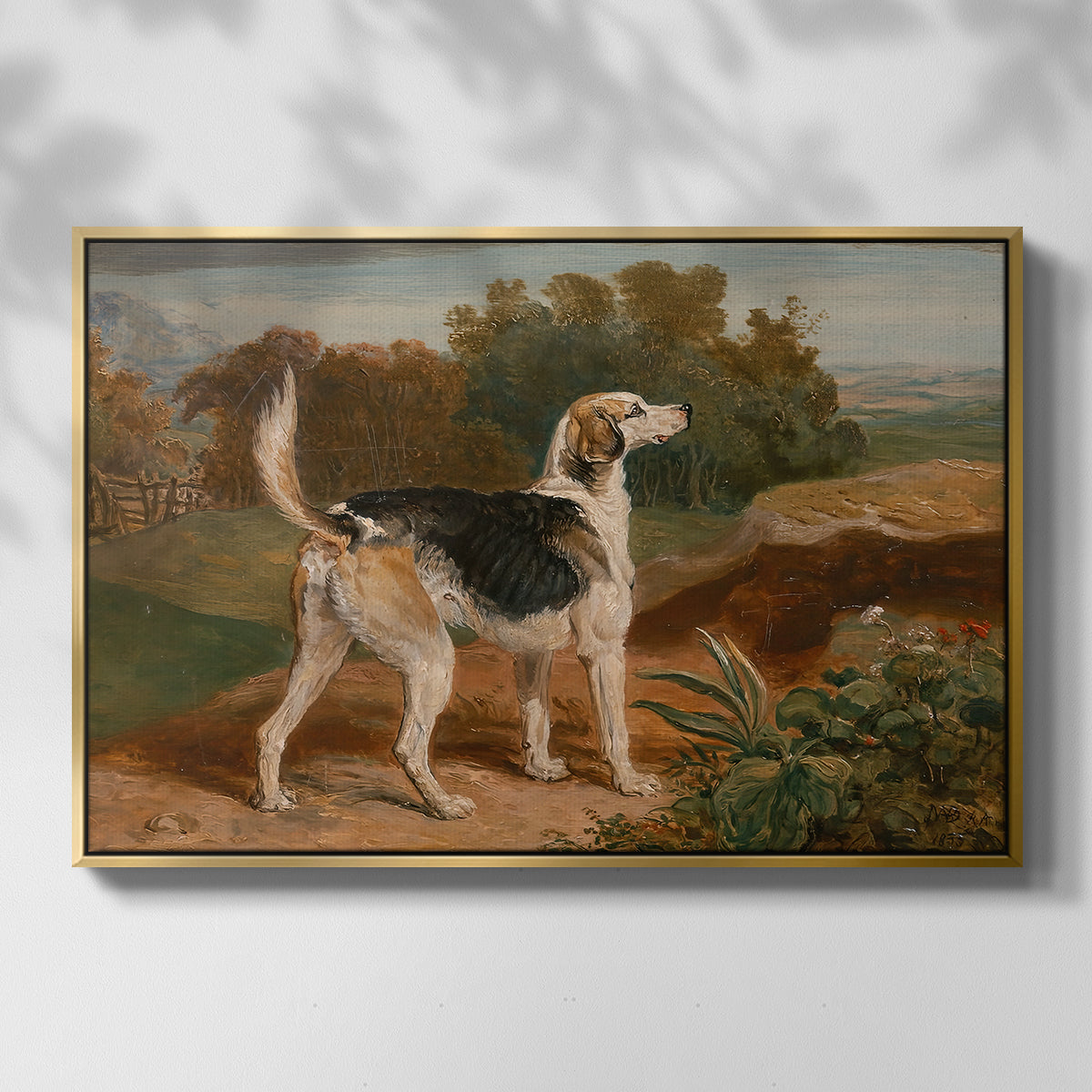 Ravager, One of the Lambton Hounds, 1835 - Floater Framed Canvas Print