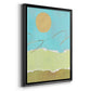 Green and Gold Pieced Landscape I - Modern Framed Canvas Print