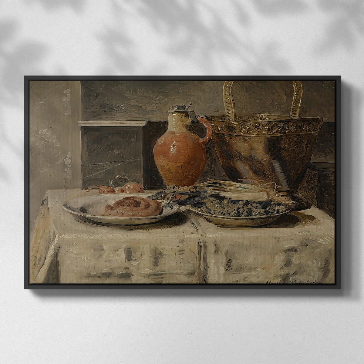 Still Life with Jar, c. 1881-1885 - Floater Framed Canvas Print