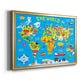 World Map Premium Classic Framed Canvas - Ready to Hang