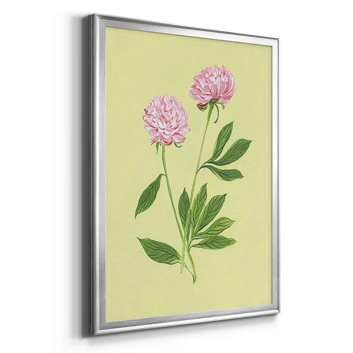 Peonies in Yellow II - Modern Framed Canvas Print