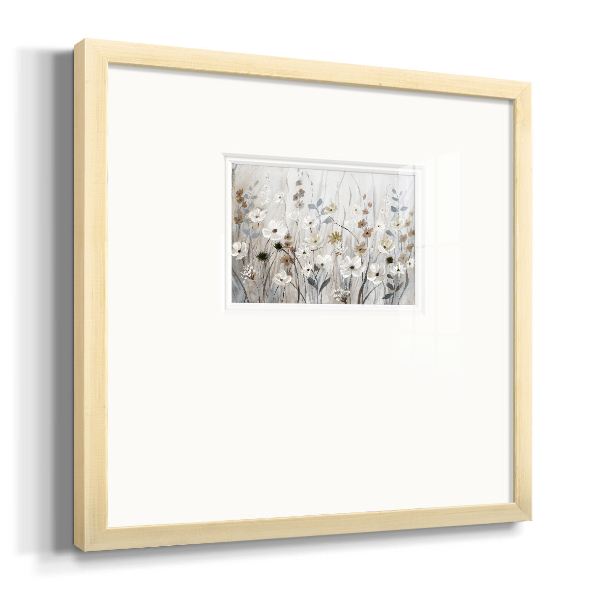 Misty Meadow Field Premium Framed Print Double Matboard