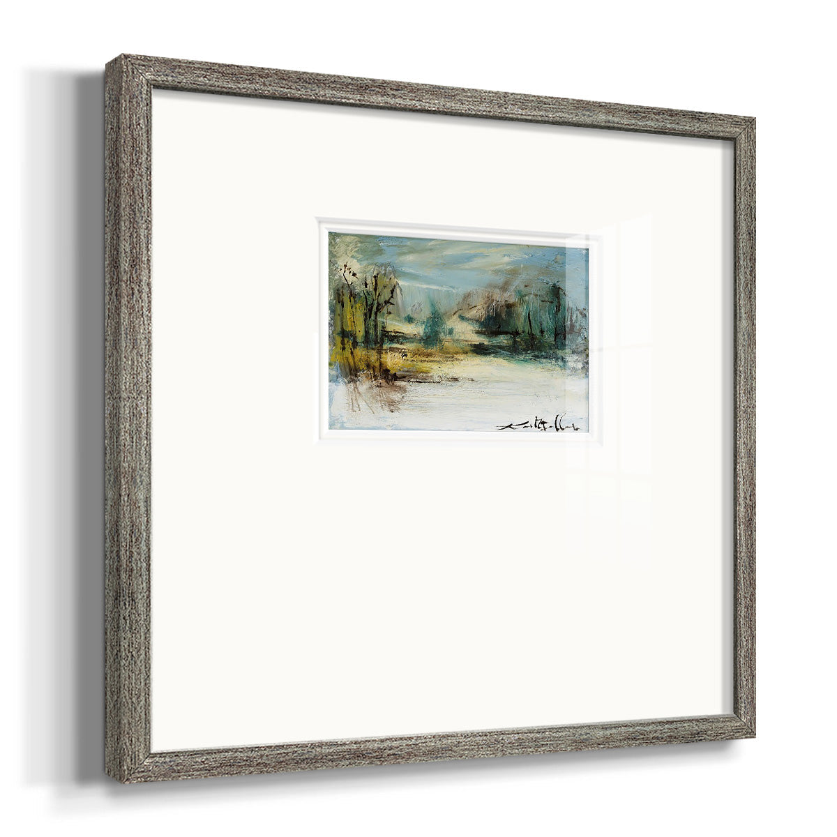 Wintery Horizon II Premium Framed Print Double Matboard