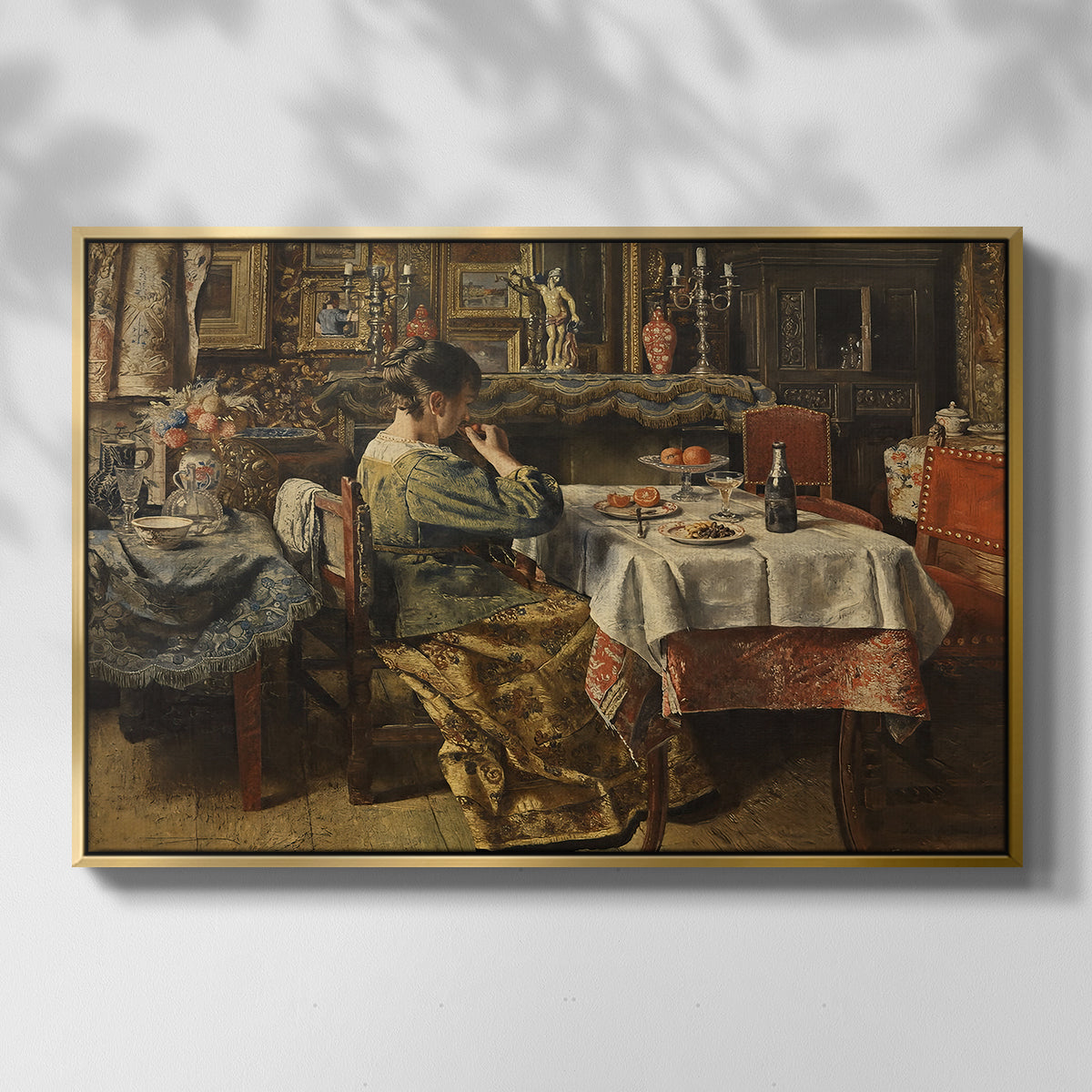 The Meal (De maaltijd), c. 1885 - Floater Framed Canvas Print