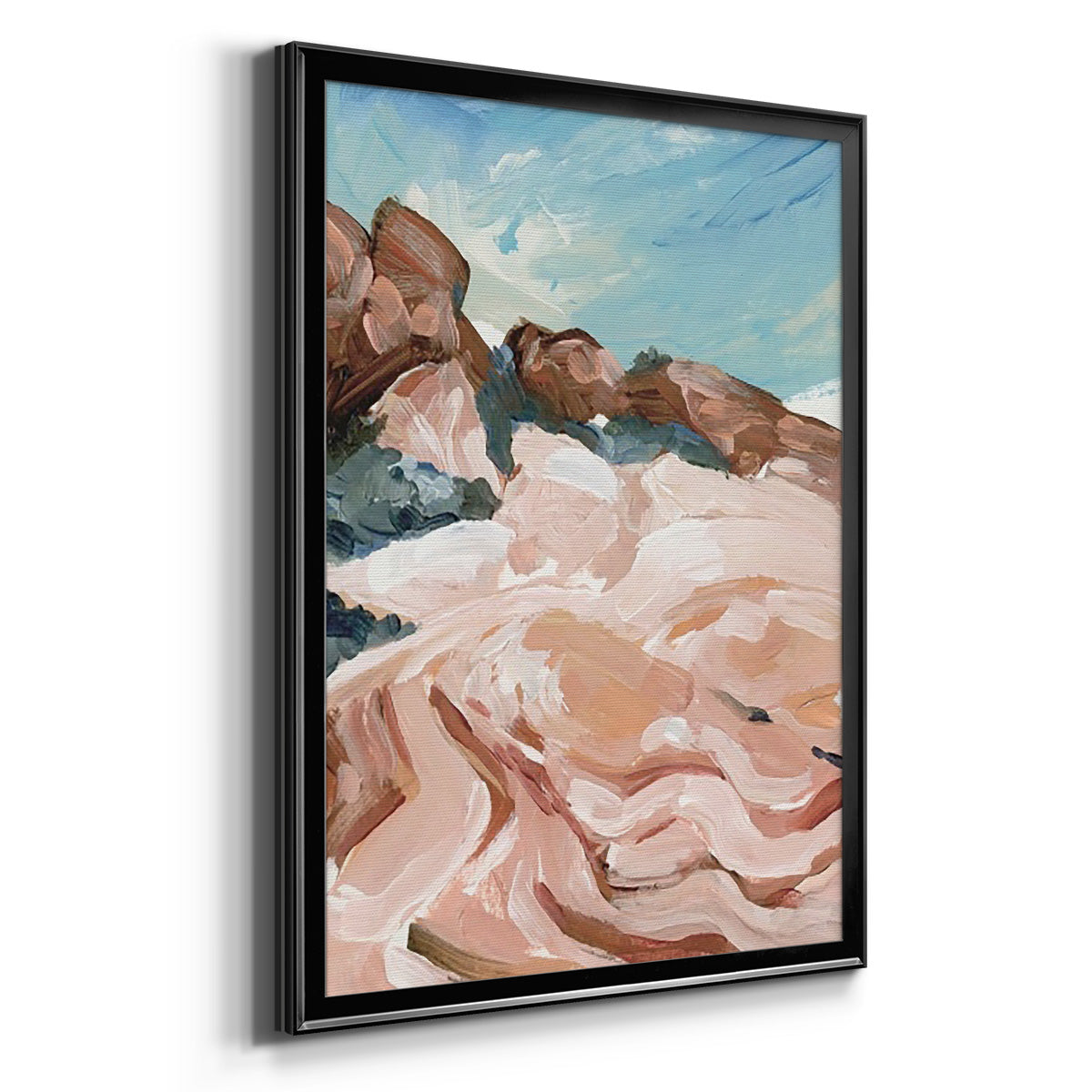 Impasto Plateau I - Modern Framed Canvas Print