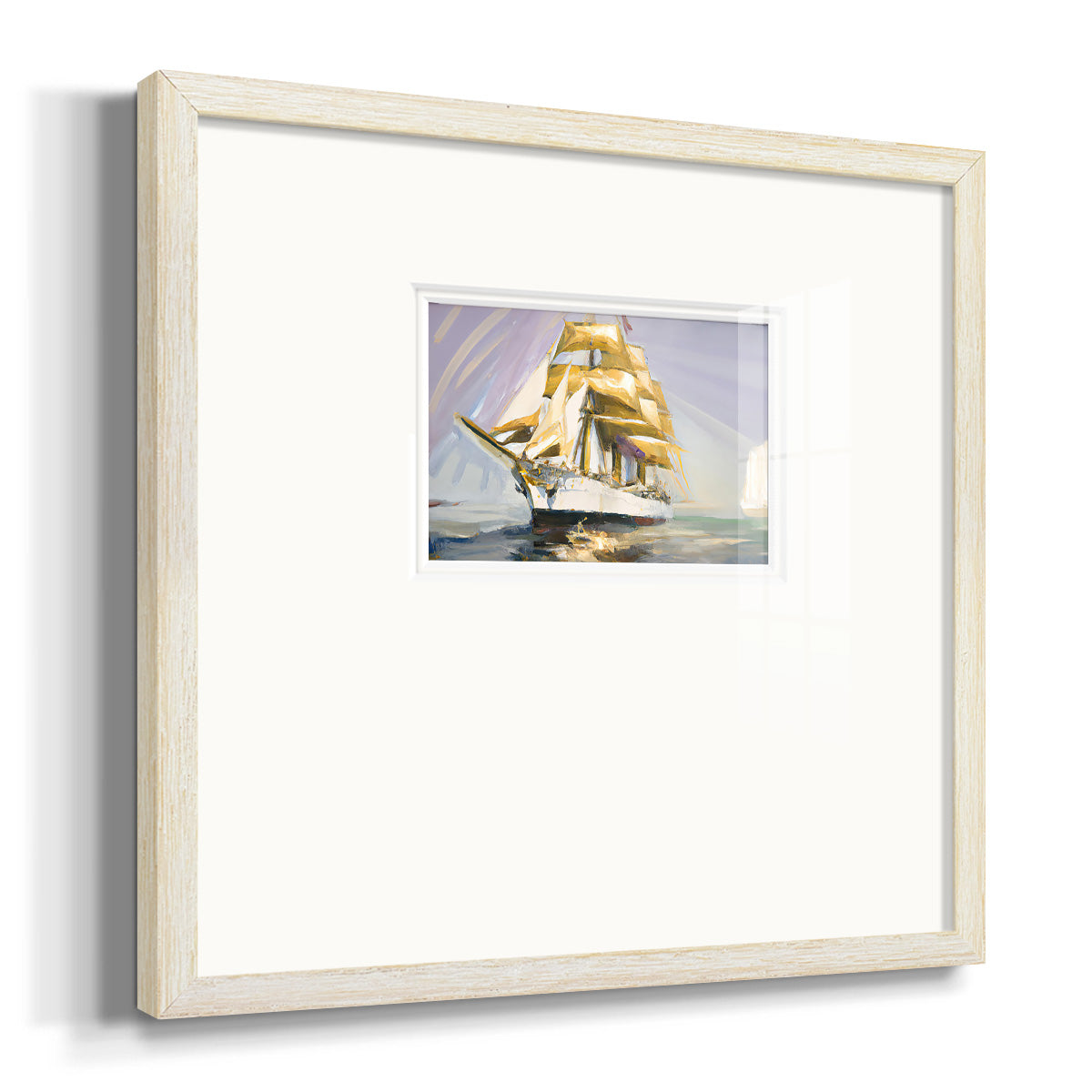 Golden Sail III Premium Framed Print Double Matboard