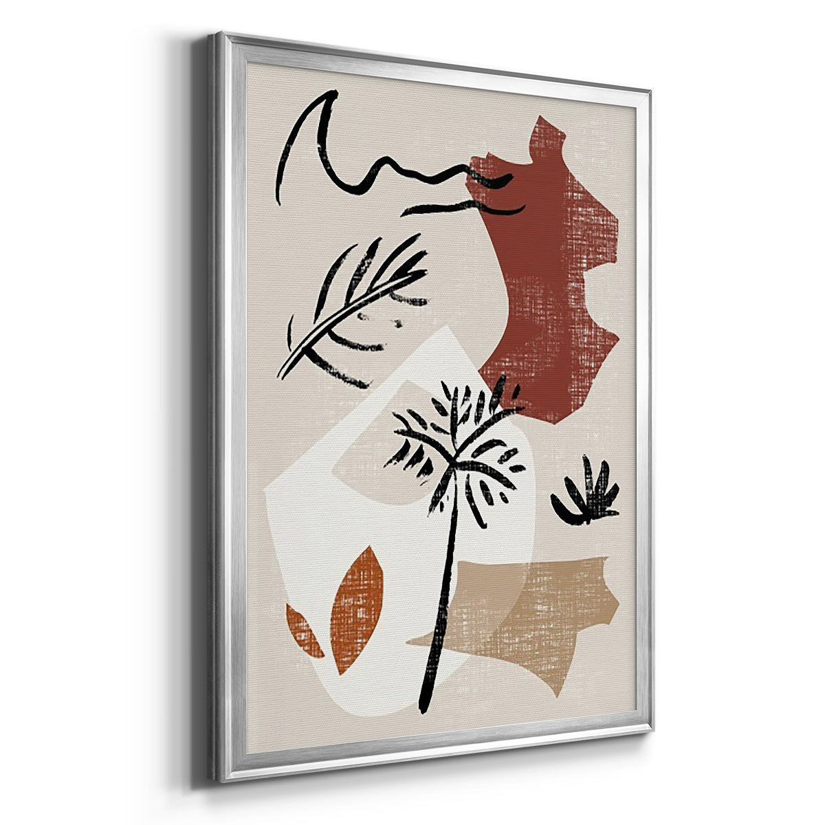 Soft Palms V - Modern Framed Canvas Print